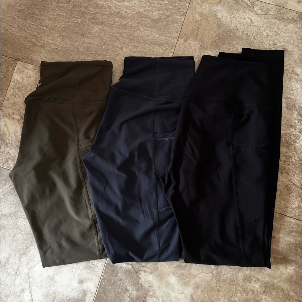 Old Navy High-Waisted PowerSoft Pocket Leggings - Set of 3